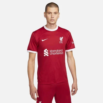 CAMISA NIKE LIVERPOOL OFICIAL I 2023/24 TORCEDOR PRO MASCULINA - Vermelho/branco