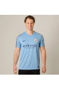 CAMISA NIKE MANCHESTER CITY OFICIAL 1 2018/19 SEM NÚMERO - Azul celeste CAMISA NIKE MANCHESTER CITY OFICIAL 1 2018/19 SEM NÚMERO - Azul celeste