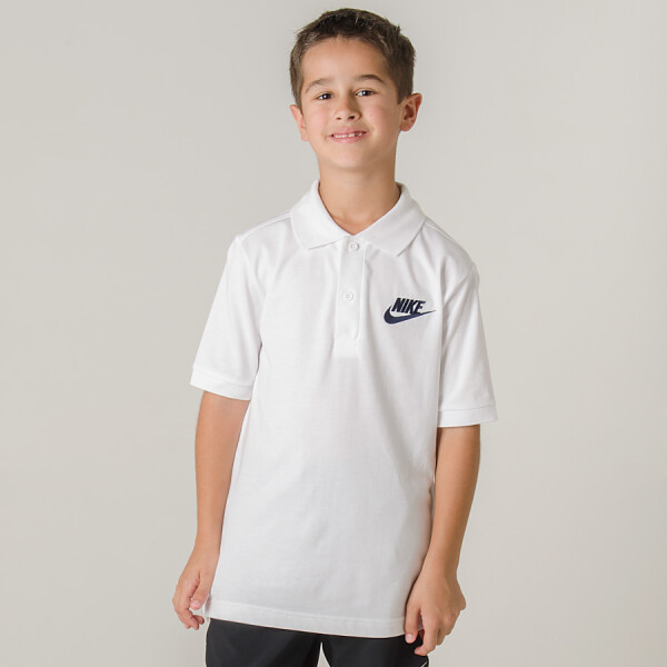 CAMISA NIKE NSW POLO MATCHUP INFANTIL - Branco/marinho