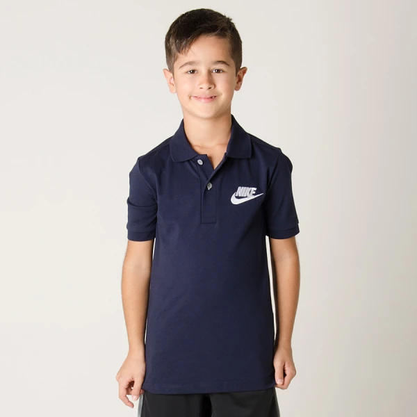 CAMISA NIKE NSW POLO MATCHUP INFANTIL - Marinho/branco