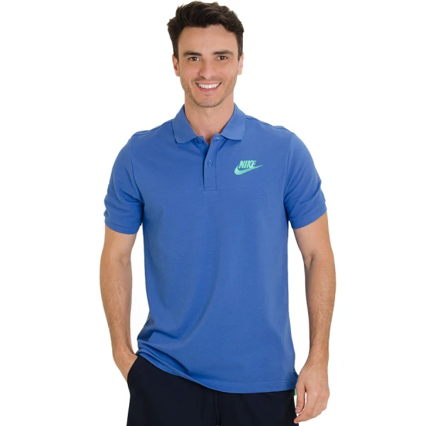 CAMISA NIKE NSW POLO PIQUE MATCHUP MASCULINA - Azul