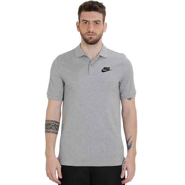 CAMISA NIKE NSW POLO PIQUE MATCHUP MASCULINA - Cinza