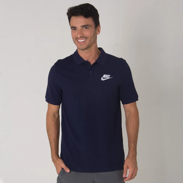 CAMISA NIKE NSW POLO PIQUE MATCHUP MASCULINA - Marinho