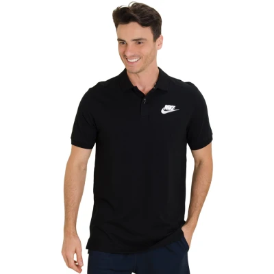 CAMISA NIKE NSW POLO SS MATCHUP MASCULINA - Preto/branco