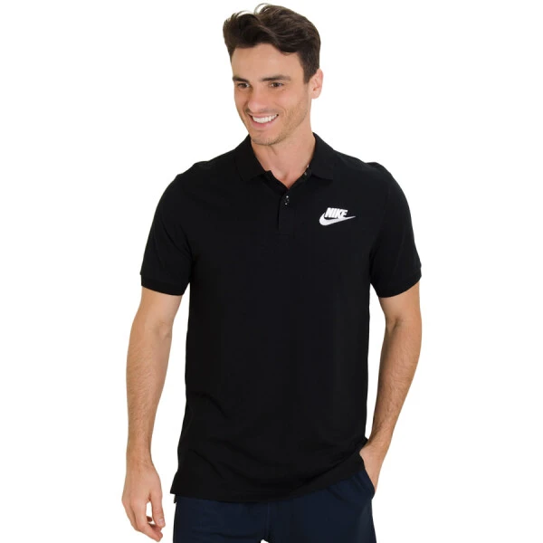CAMISA NIKE NSW POLO SS MATCHUP MASCULINA - Preto/branco