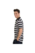 CAMISA NIKE NSW POLO PQ STRP BLD MASCULINA - Preto/branco