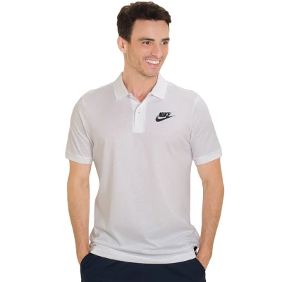 CAMISA NIKE NSW POLO SS MATCHUP MASCULINA - Branco/preto