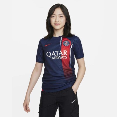 CAMISA NIKE PARIS SAINT-GERMAIN OF I 2023/24 INFANTIL - Marinho/vermelho