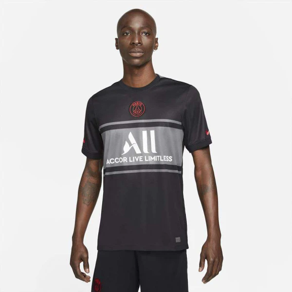 CAMISA NIKE PARIS SAINT-GERMAIN OF III 2021/22 TORCEDOR MASCULINA - Preto/grafite