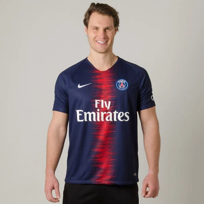 CAMISA NIKE PARIS SAINT GERMAIN OFICIAL 1 2018/19 SEM NÚMERO - Marinho/vermelho CAMISA NIKE PARIS SAINT GERMAIN OFICIAL 1 2018/19 SEM NÚMERO - Marinho/vermelho