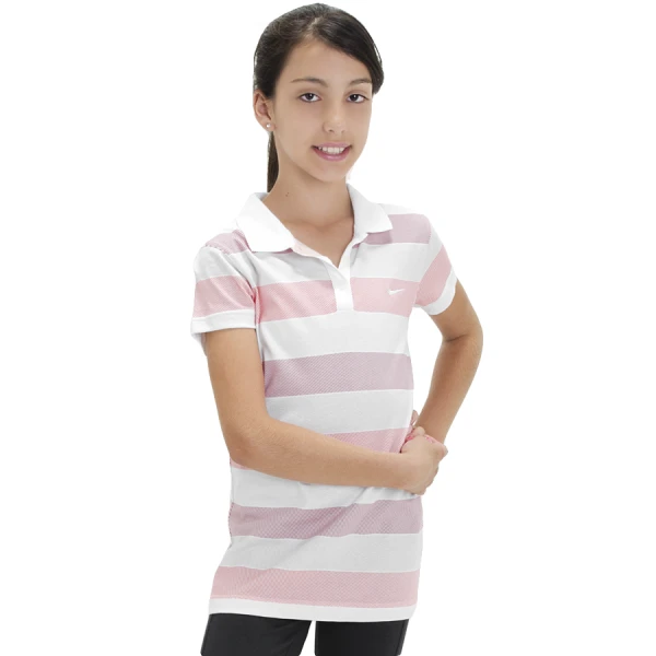 CAMISA NIKE POLO CLUB INFANTIL - Branco/rosa