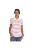 CAMISA NIKE POLO CORE STRIPED FEMININA - Branco/vermelho