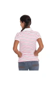 CAMISA NIKE POLO CORE STRIPED FEMININA - Branco/vermelho