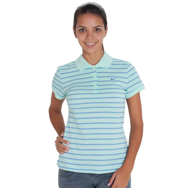 CAMISA NIKE POLO CORE STRIPED FEMININA - Verde/azul