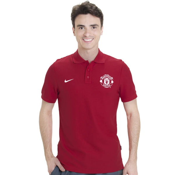 CAMISA NIKE POLO MANCHESTER UNITED CORE MASCULINA - Vermelho/branco CAMISA NIKE POLO MANCHESTER UNITED CORE MASCULINA - Vermelho/branco