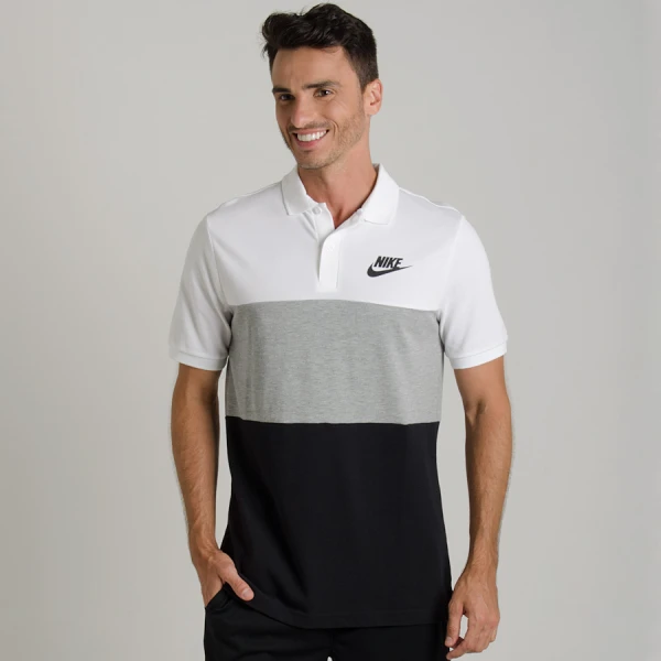 CAMISA NIKE POLO MATCHUP MASCULINA - Branco/preto