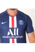 CAMISA NIKE PSG OFICIAL 1 2019/20 TORCEDOR SEM NÚMERO - Marinho/branco CAMISA NIKE PSG OFICIAL 1 2019/20 TORCEDOR SEM NÚMERO - Marinho/branco