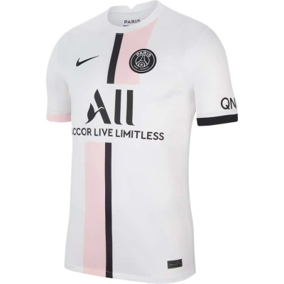 CAMISA NIKE PSG OFICIAL II 2021/22 TORCEDOR PRO MASCULINA - Branco/preto CAMISA NIKE PSG OFICIAL II 2021/22 TORCEDOR PRO MASCULINA - Branco/preto