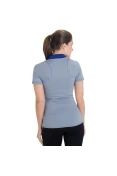 CAMISA NIKE SPHERE SS POLO FEMININA - Cinza/roxo