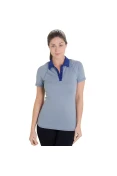 CAMISA NIKE SPHERE SS POLO FEMININA - Cinza/roxo