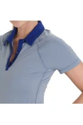 CAMISA NIKE SPHERE SS POLO FEMININA - Cinza/roxo