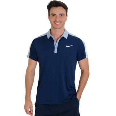 CAMISA NIKE TEAM COURT POLO MASCULINA - Marinho/azul celeste