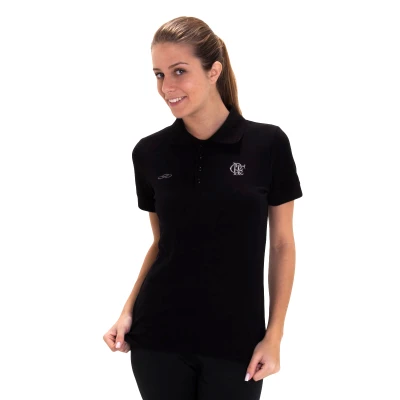CAMISA OLYMPIKUS POLO FLAMENGO FEMININA - Preto