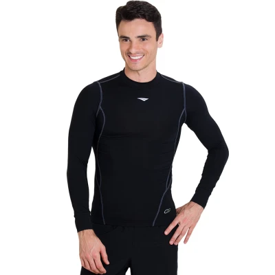CAMISA PENALTY COMPRESSÃO S11 MANGA LONGA MASCULINA - Preto