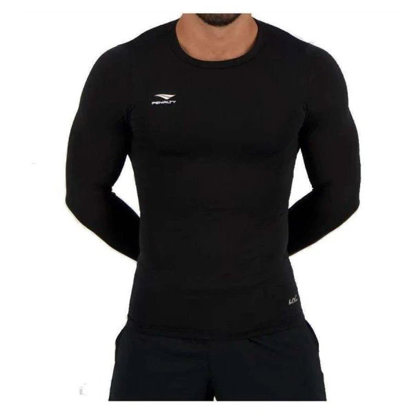 CAMISA PENALTY TERMICA MATIS X M/L C/PROTEÇÃO UV 50 MASCULINA - Preto