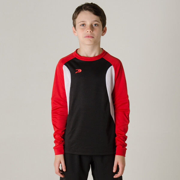 CAMISA PLACAR GOLEIRO QUARAI INFANTIL - Preto/vermelho