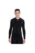 CAMISA PLACAR TÉRMICA SALGUEIRO INFANTIL - Preto/prata