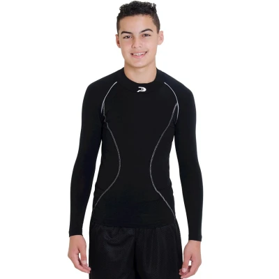 CAMISA PLACAR TÉRMICA SALGUEIRO INFANTIL - Preto/prata