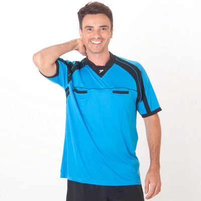 CAMISA POKER ÁRBITRO V MASCULINA - Azul/preto CAMISA POKER ÁRBITRO V MASCULINA - Azul/preto