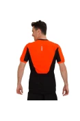 CAMISA POKER BIKE COM ZIPER TORNADO 2 MASCULINA - Laranja/preto