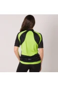 CAMISA POKER CICLISTA COM ZÍPER FEMININA - Preto/verde