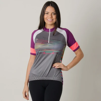 CAMISA POKER CICLISTA COM ZÍPER PLATINA 2 FEMININA - Grafite