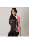CAMISA POKER CICLISTA COM ZÍPER PLATINA 2 FEMININA - Preto