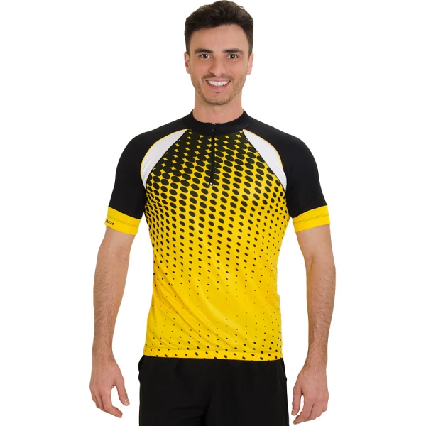CAMISA POKER CICLISTA PERSEU - Amarelo/preto