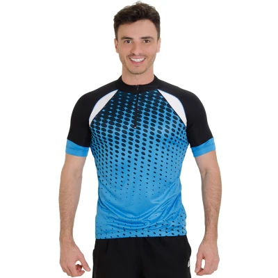 CAMISA POKER CICLISTA PERSEU - Azul/preto