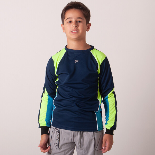 CAMISA POKER GOLEIRO ASTRO MANGA LONGA INFANTIL - Marinho/verde