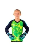 CAMISA POKER GOLEIRO SUBLIMADA CARDIO MANGA LONGA INFANTIL - Verde/marinho