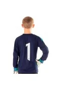 CAMISA POKER GOLEIRO SUBLIMADA CARDIO MANGA LONGA INFANTIL - Verde/marinho