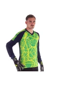 CAMISA POKER GOLEIRO SUBLIMADA CARDIO MANGA LONGA MASCULINO - Verde/marinho