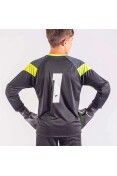 CAMISA POKER GOLEIRO SUBLIMADA MANGA LONGA INFANTIL - Verde/preto