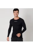 CAMISA POKER SKIN COMPRESSÃO X-RAY MANGA LONGA MASCULINA - Preto