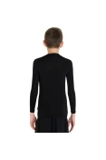 CAMISA POKER SKIN MANGA LONGA INFANTIL - Preto