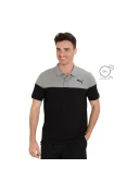 CAMISA PUMA ALPHA BLOCK POLO MASCULINA - Preto/cinza