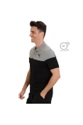 CAMISA PUMA ALPHA BLOCK POLO MASCULINA - Preto/cinza