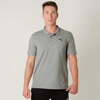 CAMISA PUMA ESS PIQUE POLO MASCULINA - Cinza