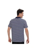 CAMISA PUMA ESS STRIPED JERSEY POLO MASCULINA - Marinho/branco